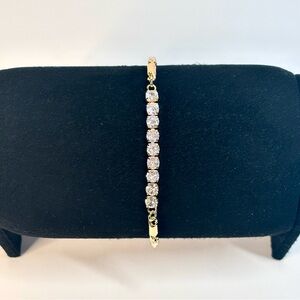 18k yellow gold-plated bracelet with CZ stones